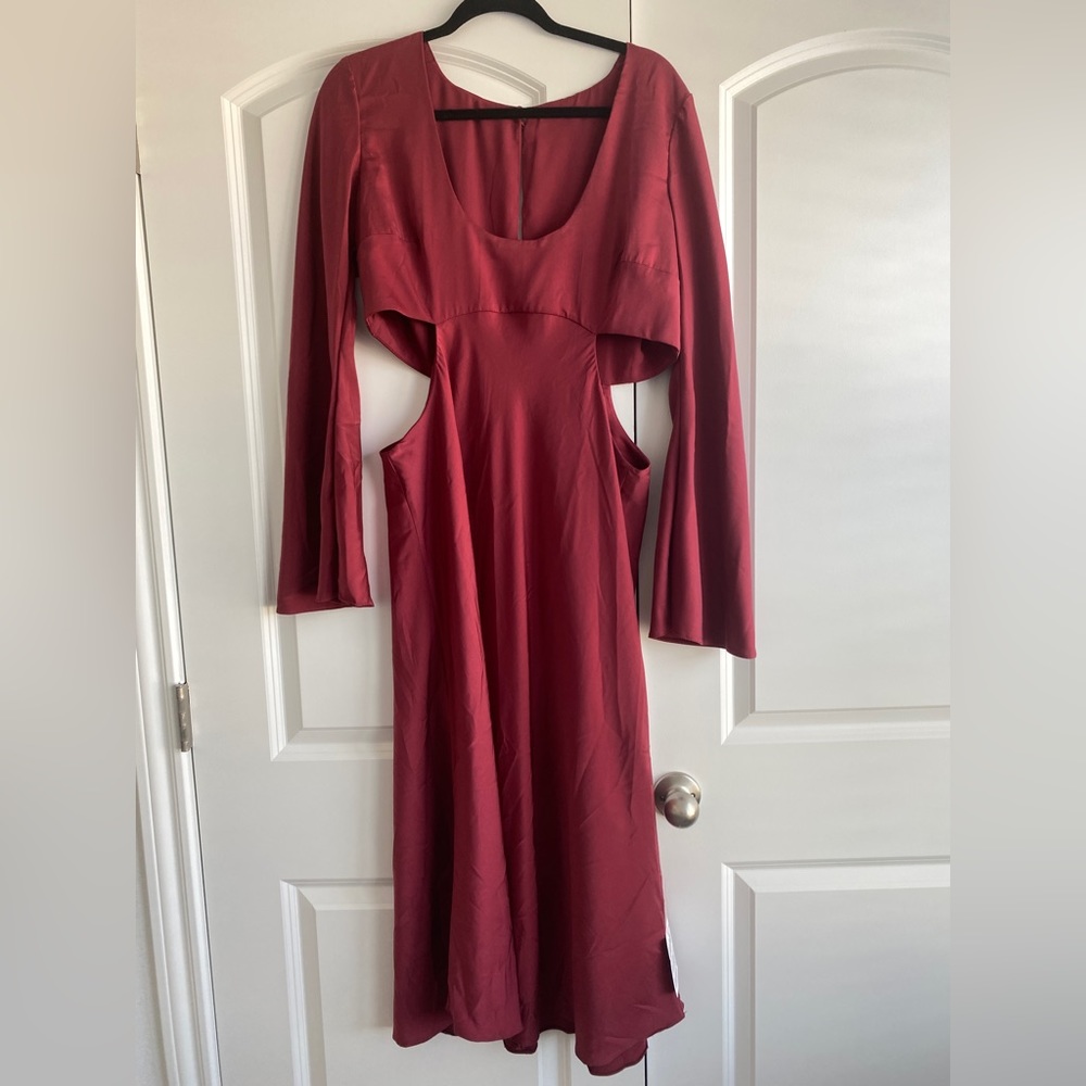 NWT satin midi dress